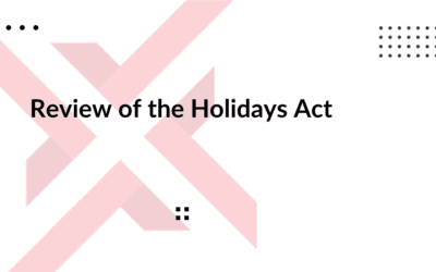 Review of the Holidays Act